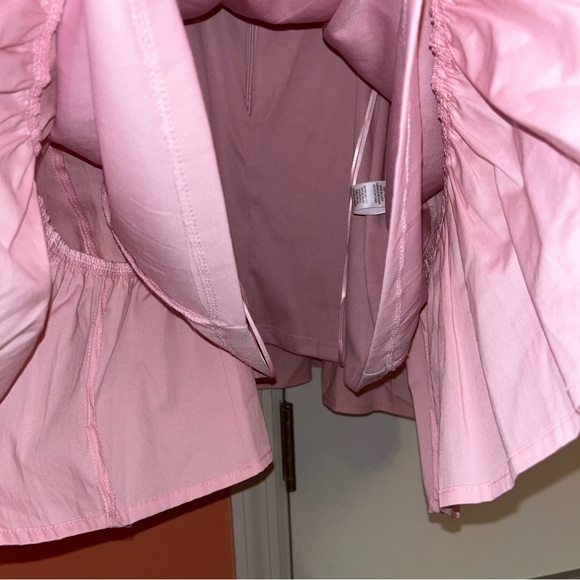 WAYF Short Puffy Sleeves Side Cut Outs Full Skirt Dress - Picture 10 of 16